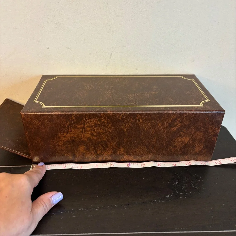 Vintage Holson Photo Memory Box | Faux Leather | 3.5 x 5 Photos | 200 Photos